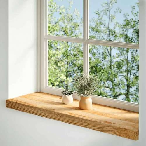 Prozorske klupice 2 kom svijetlosmeđe 90x30x2 cm masivne hrast - Svjetlosmeđa 90 x 30 x 2 cm 1 Cijena