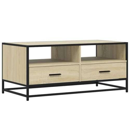 Stolić za kavu boja hrasta 100 x 50 x 45 cm od drva i metala - sonoma hrast 1 Cijena