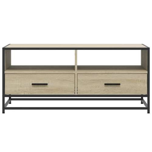 Stolić za kavu boja hrasta 100 x 50 x 45 cm od drva i metala - sonoma hrast 1 Cijena