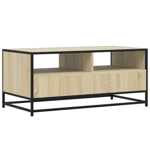 Stolić za kavu boja hrasta 100 x 50 x 45 cm od drva i metala - sonoma hrast 1 Cijena