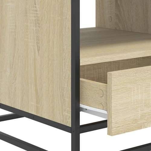 Stolić za kavu boja hrasta 100 x 50 x 45 cm od drva i metala - sonoma hrast 1 Cijena