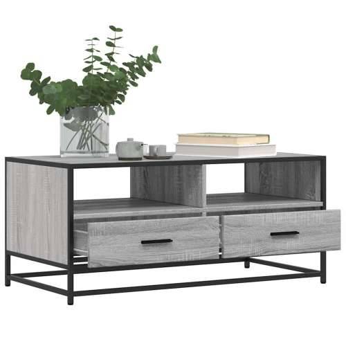 Stolić za kavu siva boja hasta 100x50x45 cm od drva i metala - Sivi hrast sonoma 1 Cijena