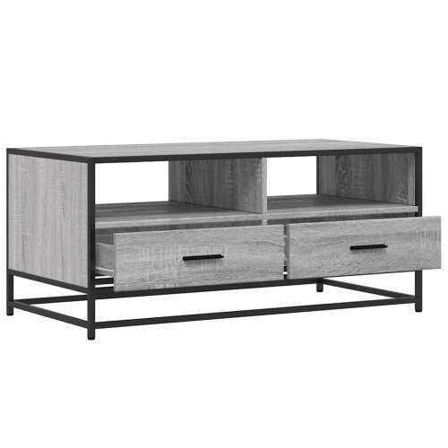 Stolić za kavu siva boja hasta 100x50x45 cm od drva i metala - Sivi hrast sonoma 1 Cijena