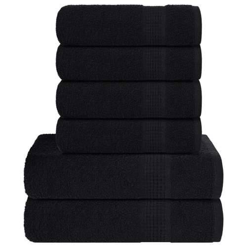 6-dijelni set ručnika crni 360 gsm 100 % pamuk - Crna 1 Cijena