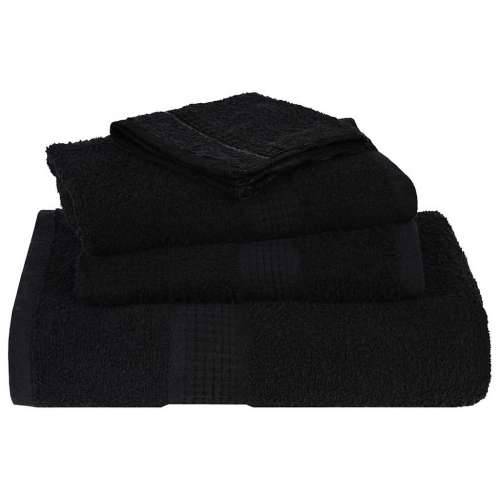 6-dijelni set ručnika crni 360 gsm 100 % pamuk - Crna 1 Cijena
