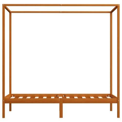 Okvir za krevet s baldahinom od borovine boja meda 90 x 200 cm Cijena