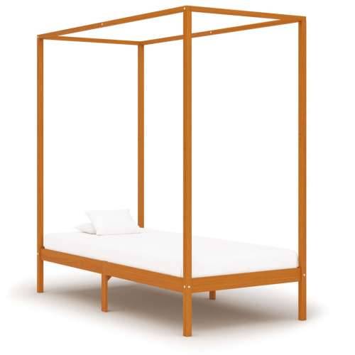Okvir za krevet s baldahinom od borovine boja meda 100 x 200 cm - boja meda 100 x 200 cm Cijena