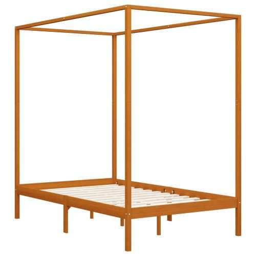 Okvir za krevet s baldahinom od borovine boja meda 120 x 200 cm - boja meda 120 x 200 cm Cijena