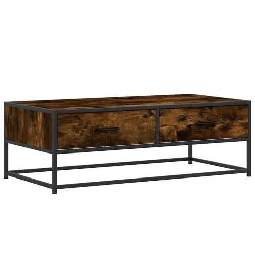 Stolić za kavu boja hrasta 100 x 50 x 35 cm od drva i metala - Dimljeni hrast 1 Cijena