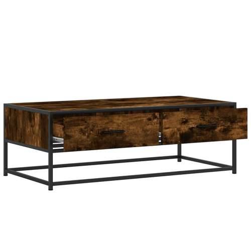 Stolić za kavu boja hrasta 100 x 50 x 35 cm od drva i metala - Dimljeni hrast 1 Cijena