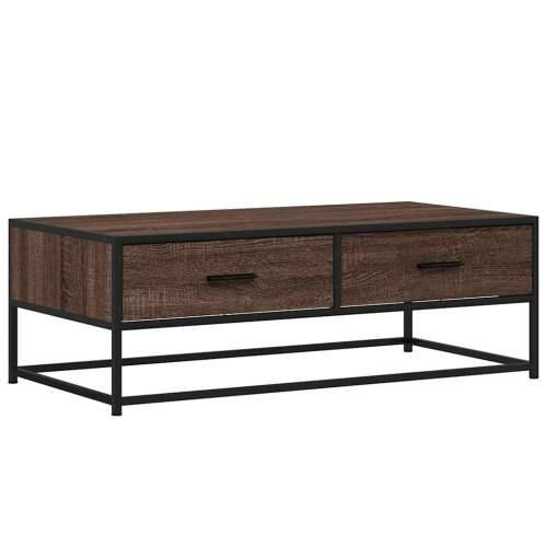 Stolić za kavu boja hrasta 100 x 50 x 35 cm od drva i metala - Smeđi hrast 1 Cijena