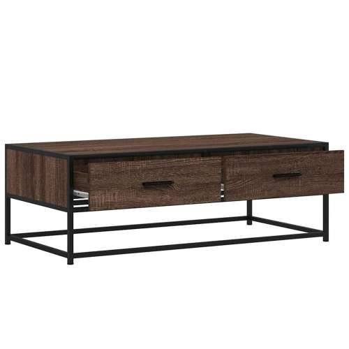 Stolić za kavu boja hrasta 100 x 50 x 35 cm od drva i metala - Smeđi hrast 1 Cijena