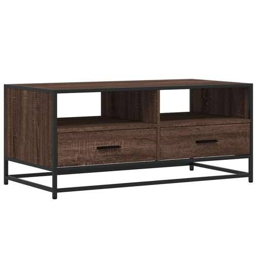 Stolić za kavu smeđa boja hrasta 100x50x45 cm od drva i metala - Smeđi hrast 1 Cijena