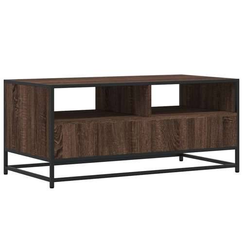 Stolić za kavu smeđa boja hrasta 100x50x45 cm od drva i metala - Smeđi hrast 1 Cijena