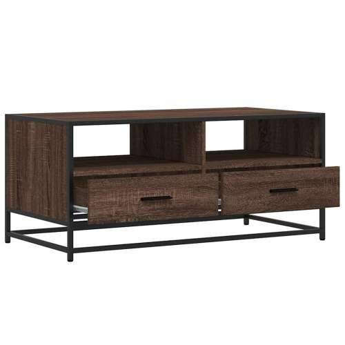 Stolić za kavu smeđa boja hrasta 100x50x45 cm od drva i metala - Smeđi hrast 1 Cijena
