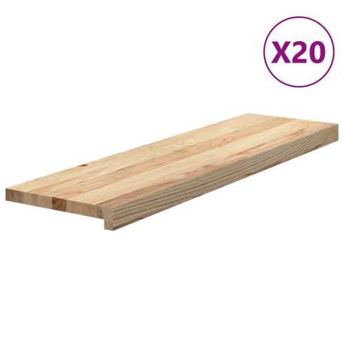 Gazišta za stepenice 20 kom od netretirane masivne hrastovine - Prirodna 90 x 25 x 2 cm 20 Cijena
