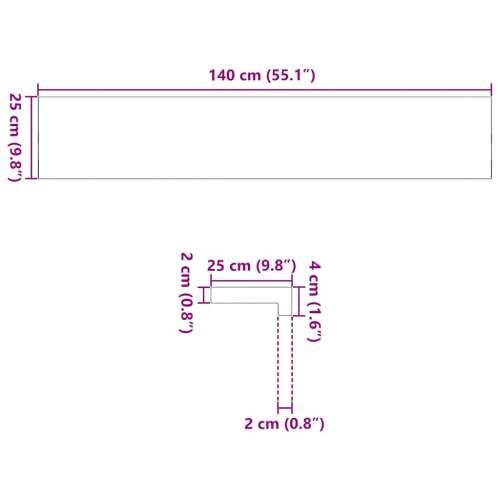Prozorske klupice 2 kom tamnosmeđe 140x25x2 cm masivne hrast - Tamno smeđa 140 x 25 x 2 cm 1 Cijena