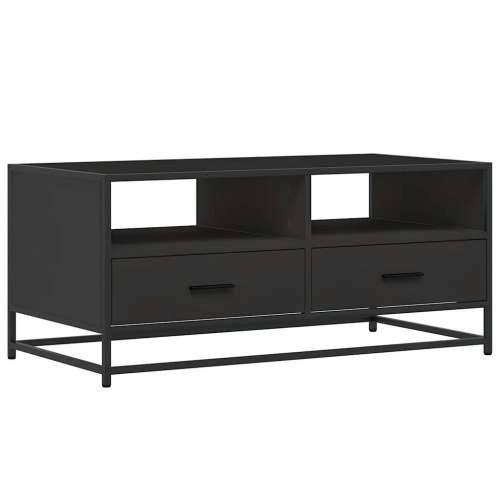 Stolić za kavu crni 100 x 50 x 45 cm konstruirano drvo i metala - Crna 1 Cijena