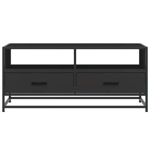 Stolić za kavu crni 100 x 50 x 45 cm konstruirano drvo i metala - Crna 1 Cijena