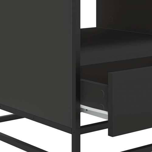 Stolić za kavu crni 100 x 50 x 45 cm konstruirano drvo i metala - Crna 1 Cijena