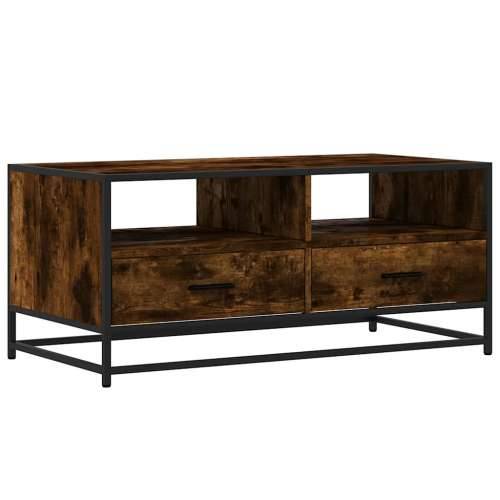 Stolić za kavu boja hrasta 100x50x45 cm od drva i metala - Dimljeni hrast 1 Cijena