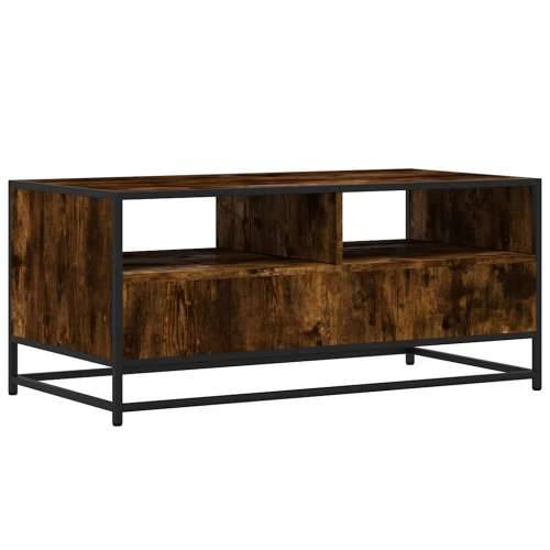 Stolić za kavu boja hrasta 100x50x45 cm od drva i metala - Dimljeni hrast 1 Cijena