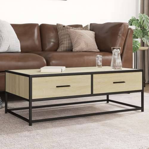 Stolić za kavu boja hrasta sonome 100x50x35 cm od drva i metala - sonoma hrast 1 Cijena