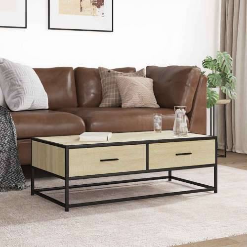 Stolić za kavu boja hrasta sonome 100x50x35 cm od drva i metala - sonoma hrast 1 Cijena