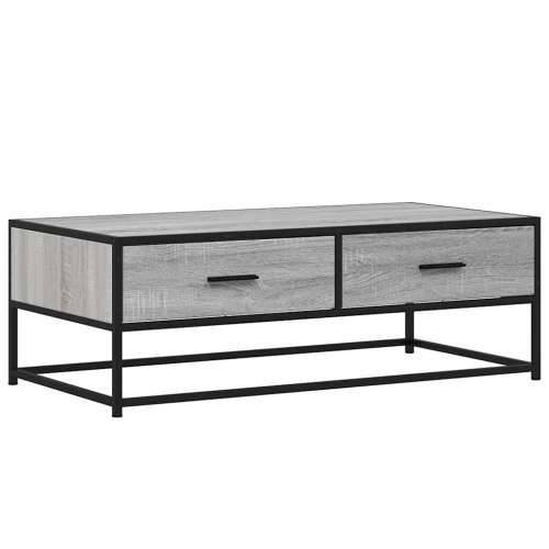 Stolić za kavu siva boja hrasta 100x50x35 cm od drva i metala - Sivi hrast sonoma 1 Cijena