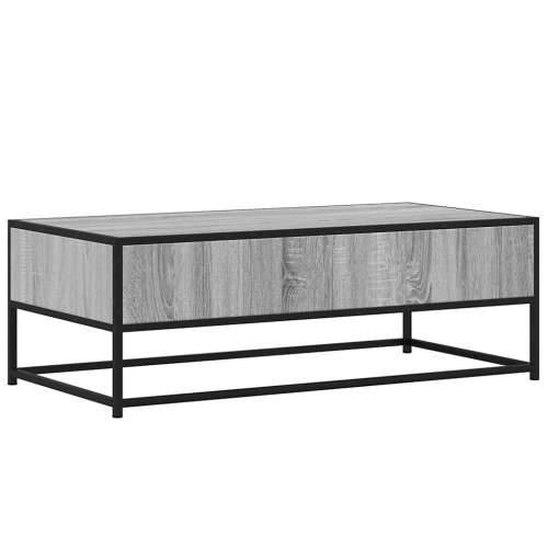 Stolić za kavu siva boja hrasta 100x50x35 cm od drva i metala - Sivi hrast sonoma 1 Cijena