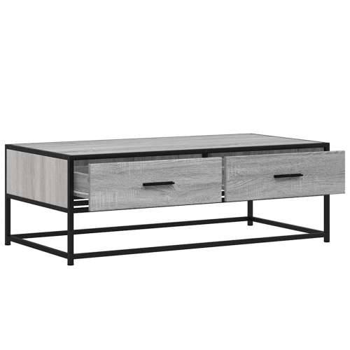 Stolić za kavu siva boja hrasta 100x50x35 cm od drva i metala - Sivi hrast sonoma 1 Cijena