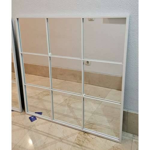 Zidno ogledalo JY21101W Bijela Prozor 90 x 90 x 2 cm Kvadratno Cijena