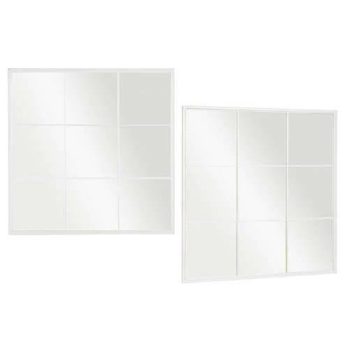 Zidno ogledalo JY21101W Bijela Prozor 90 x 90 x 2 cm Kvadratno Cijena