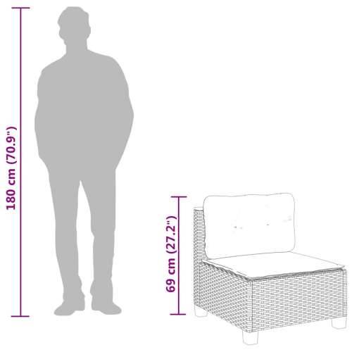 5-dijelni vrtni set sofa s jastucima bež od poliratana - Bež Sa stolom Puno tkanje 1 Cijena