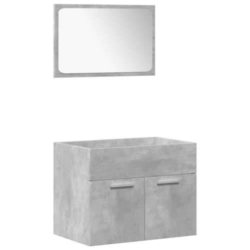 5-dijelni set kupaonskog namještaja siva boja betona drveni - Beton siva 60 x 38.5 x 46 cm 1 Cijena