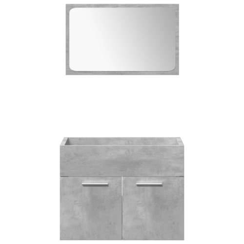 5-dijelni set kupaonskog namještaja siva boja betona drveni - Beton siva 60 x 38.5 x 46 cm 1 Cijena