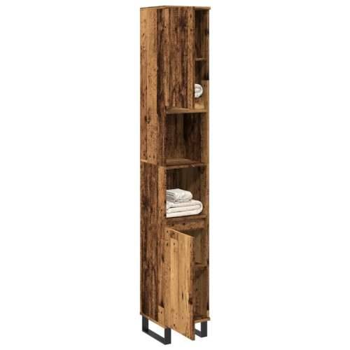Kupaonski ormarić staro drvo 30x30x190 cm konstruirano drvo - Staro drvo 1 Cijena