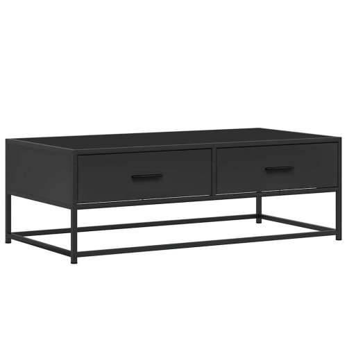 Stolić za kavu crni 100 x 50 x 35 cm konstruirano drvo i metal - Crna 1 Cijena