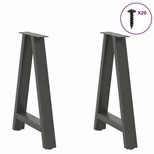 Noge za blagovaonski stol A-oblika 2 kom antracit 50 x (72-73) cm čelik - Antracit 50 x (72-73) cm 1 Cijena