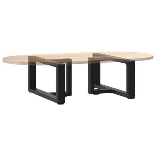 Noge za klub stolić T-oblika 2 kom Crne 70x25x(30-31) cm Čelik - Crna 70 x 25 x (30-31) cm 1 Cijena