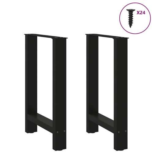 Noge za blagovaonski stol Crne 2 kom 60 x (72-73) cm Čelik - Crna 60 x (72-73) cm 2 1 Cijena
