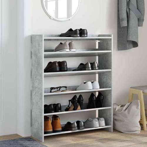 Stalak za cipele boja betona 80x25x100 cm konstruirano drvo - Beton siva 1 100 cm 80 cm Cijena