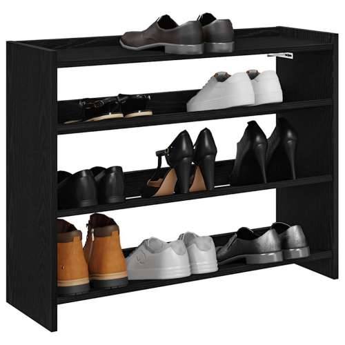 Stalak za cipele crni 80x25x62 cm od konstruiranog drva - Crna 1 62 cm 80 cm Cijena