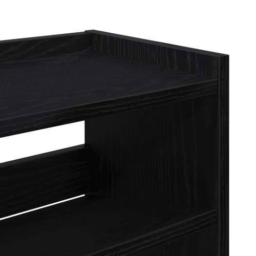Stalak za cipele crni 80x25x62 cm od konstruiranog drva - Crna 1 62 cm 80 cm Cijena