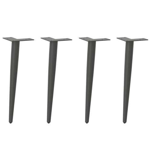 Noge za klub stolić konusnog oblika 4 kom antracit 42-43 cm čelik - Antracit 42-43 cm 1 Cijena