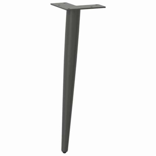 Noge za klub stolić konusnog oblika 4 kom antracit 42-43 cm čelik - Antracit 42-43 cm 1 Cijena