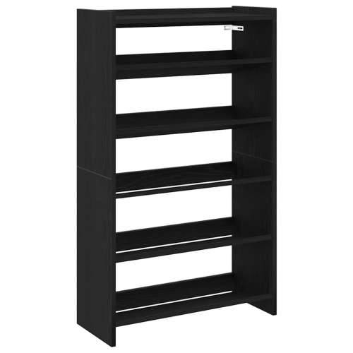 Stalak za cipele crni 60x25x100 cm od konstruiranog drva - Crna 1 100 cm 60 cm Cijena