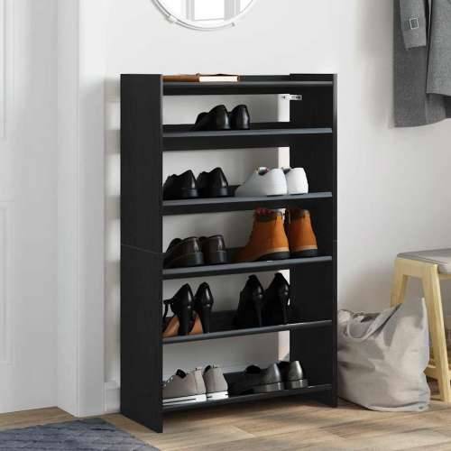 Stalak za cipele crni 60x25x100 cm od konstruiranog drva - Crna 1 100 cm 60 cm Cijena