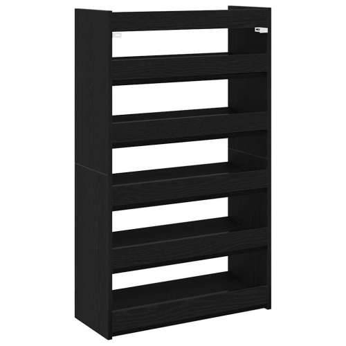 Stalak za cipele crni 60x25x100 cm od konstruiranog drva - Crna 1 100 cm 60 cm Cijena