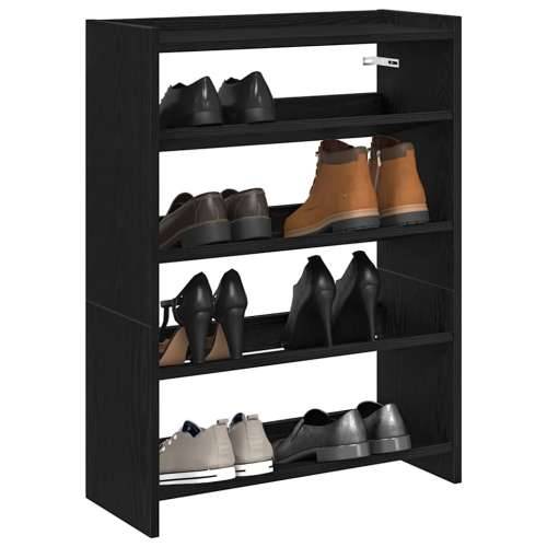 Stalak za cipele crni 60x25x81 cm od konstruiranog drva - Crna 1 81 cm 60 cm Cijena